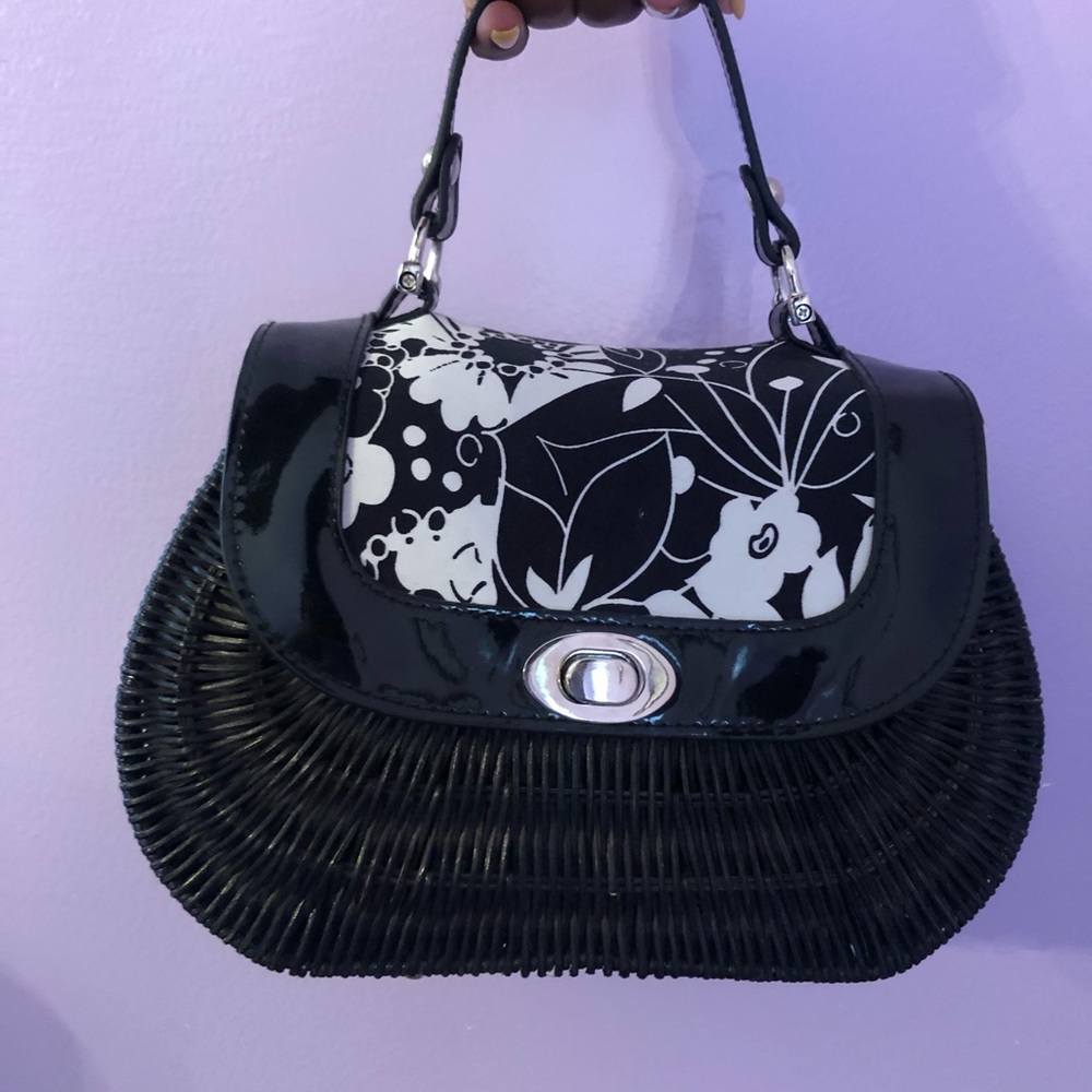 Black Wicker Purse